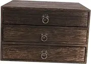 1Pc Desktop Organizer Box Retro Drawer Storage Case for Home Sundries Premium Wood Elegant Decoration Functional Desk Accessory