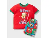 Peter Alexander Jnr Kids Spongebob PJ Set - Size 2 & 3 Years - BNWT