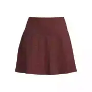 Athletic Works Skirt Women Size Large Maroon Cotton Blend Pull On Activewear