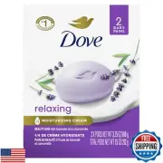 Dove Beauty Bar Soap Relaxing Lavender Oil and Chamomile 2 Bars for moisturiz