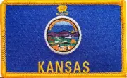 Kansas State Flag Patch W/ VELCRO® Brand Tactical Morale Travel Emblem
