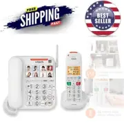 Senior Amplified Phone Corded Cordless Large Buttons Call Blocker Visual Ringer
