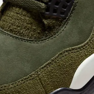 【NIKE 耐吉】休閒鞋 Air Jordan 4 Craft Olive 橄欖綠 麂皮 男鞋 FB9927-200