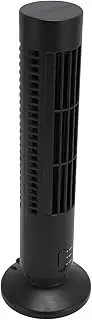Portable Bladeless Fan, 2 Speeds Electric Tower Fan Adjustable Speed USB Desk Bladeless Fan Portable Quiet Cooling Fan for Bedroom, Home, Office (Black)