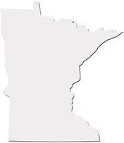 Minnesota North Star State Gopher Pride Decal Sticker - White 5" Vinyl Decal for Cars, Macbooks, and Other Laptops