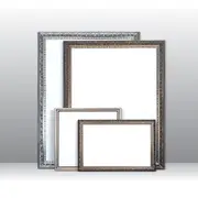 Wooden Ornate Silver Classic silver, photo frame A0, A1, A2, A3, A4, Clear Glass