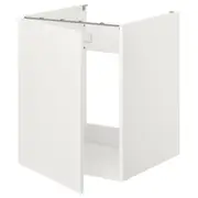 ENHET bc f sink/door, white, 60x62x75 cm