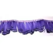 Silver Pheasant Feather Trimming per metre - Purple