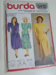 Vintage Burda Jacket and Skirt Pattern 5412 Sizes 8-18 Uncut