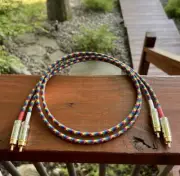 3 Ft. JMB CABLE CO. Audiophile Rca Cables Gold Reference Standard Interconnect