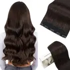 5 Clip One Piece Clip in Hair Extensions Real Human Hair 22 Inch Human Hair C...