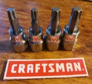 CRAFTSMAN 4 Pc 3/8 " Drive Torx Star Bit Driver Socket Set
