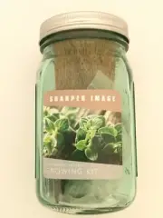 Sharper Image ~ Decorative Oregano Herb Growing Kit~ Mason Jar Hydroponic Garden