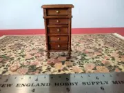 Dollhouse Bespaq #39 Petite Side Table 5 Drawer Mahogany NLIP