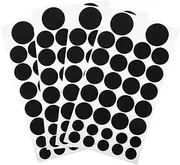 [TEHAUX] DIY Clothing Decor Felt Sticker Pads Black Spotted Fabric Pads 4 Sheets
