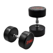 27.5kg x 2 Commercial Grade Rubber Coated Dumbbell Hand Weight - Rubber Dumbbell