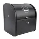 (Flip Top Double Layer Black )Double Layer Bread Box Metal Bread Storage Bin.