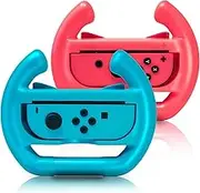 2 xSteering Wheels for Nintendo Switch Joy-Con Racing Game Controller Attachments Handle Grips Set