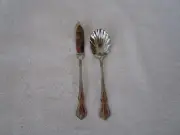 QUALITY~[Reed & Barton]~ Stainless Steel Sugar Shell Spoon+Jam Speader ~NEW!!!!