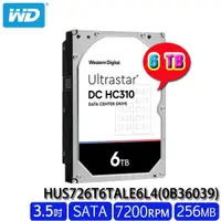 在飛比找蝦皮購物優惠-【3CTOWN】含稅台灣公司貨 WD 6TB HUS726T