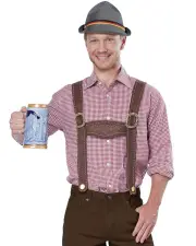 Lederhosen Suspenders and Hat Kit