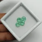 Emerald 6.50 mm Round Cut 4.25 carat Loose Bright Green Faceted Green Emerald