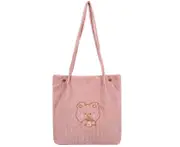 Cute Tote Bags Corduroy Totes Bag Women Girls Corduroy Shoulder Bag Cute Cartoon Embroidery Casual Shoulder Tote