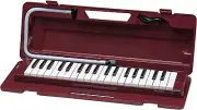 YAMAHA Pianica Keyboard Harmonica Maroon P-37D Wide range with Hard case Japan