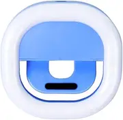 Supplementary Light Lamp Rechargeable Mobile Phone Selfie Light Annular Supplementary Light Lamp for Mobile Phone Blue Blue