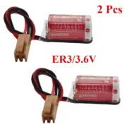 2PCS NEW PLC Battery for Maxell 1100mAH Battery ER3 3.6V with plug