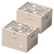 2 Pack Shoe Organizer for Closet Large Shoe Box Storage Containers with Clear