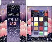 Pacifica Beauty, Stellar Gaze Eye Shadow Palette, 28 Eyeshadow Shades, Mineral Eyeshadow, Matte, Shimmer and Glitter Mica Shades, Vitamin E, Made from 100% Recyclable Paper, Vegan and Cruelty Free