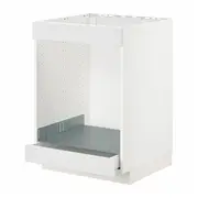 METOD / MAXIMERA base cab for hob+oven w drawer, white/Stensund white, 60x60x80 cm
