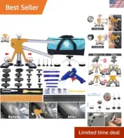 45pcs Paintless Dent Repair Tool Dent Puller Kit, Adjustable Width, Pops a De...
