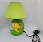 Nursery Ceramic Fish Lamp (Green, Yellow, Pink) 12" High with Cord Toggle~NEW