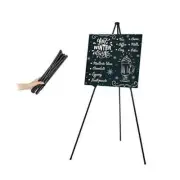 Easel Stand for Display Floor Easels for Signs Black Tripod Simple-1 Pack-Black