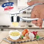 Garlic Press Crusher Masher Squeezer Mincer Tool Silver Stainless Steel Kitchen
