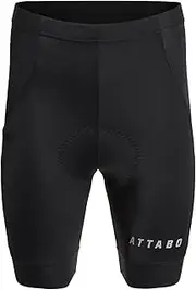 [ATTABO] Kiro Women's Cycling Shorts with Foam Padding, Breathable and Flexible, Black, Small