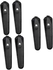 Baluue 3sets Cattlehide Scissor Storage Bag Protective Sleeve for Hairdressing Scissors Tool Storage Container 2pcs*3