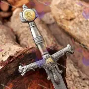 Sword Of King Solomon Hand Forged Damascus Steel Medieval Knight's Sword Sheath