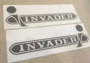 Invader Vintage Boat Decals 18" Die-Cut 2-PAK FREE SHIP + FREE Fish Decal!