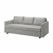 FRIHETEN 3-seat sofa-bed, Faringe light grey
