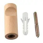 Wall Mounted Wooden Wall Hooks Beech Wood Key Holder Wood Coat Rack Purse