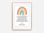 Nursery/Baby/Newborn Lockdown Baby Rainbow Poem Unique Keepsake Gift Wall Print