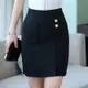 圖榮夏季短裙女 韓版OL辦公職業包臀裙一步裙A字裙黑色正裝半身裙