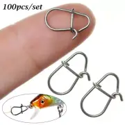 tackle Fast lock Barrel Swivel Oval Split Rings Fishing Hanging Snap Connector