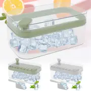 Ice Cube Tray with Lid and Bin 32 Grids Easy Release Ice Cube Mold for LVI