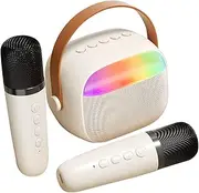 TEMPNAP Portable Karaoke Machine Set Microphones Led Lights Great for and Girls Adults Sound