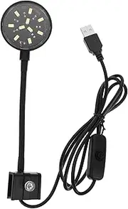 DECOMELODY Fish Tank Clip Light Led Aquarium Light for Betta Fish Freshwater Tank Decorations Powered