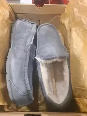 Men's Koolaburra By UGG Tipton Comfy Grey Faux Fur Slip On Slippers / 1105893 M